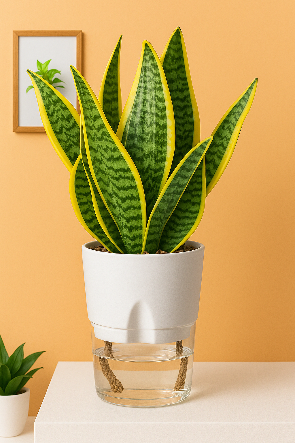 Golden Hahnii Snake Plant Pot